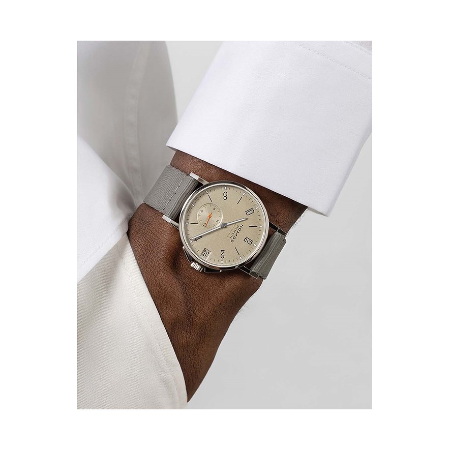 Nomos Glashütte Unisexuhr Ahoi neomatik 38 date sand