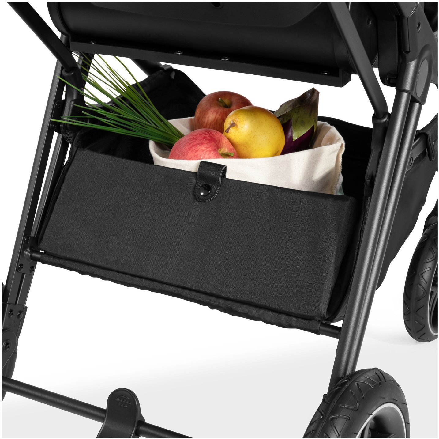 Hauck Kombi-Kinderwagen Vision X, black/beige, (3-tlg), mit Babywanne und Sportwagenaufsatz