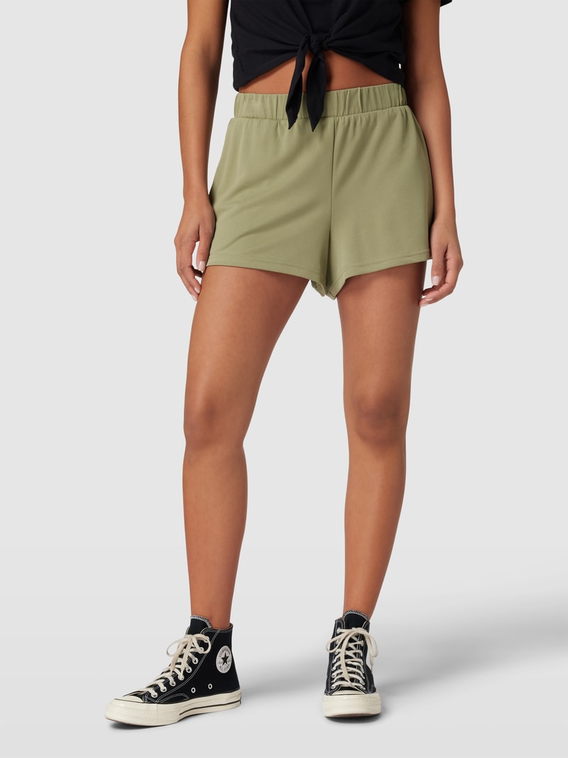 Sweatshorts mit elastischem Bund in lindgrün