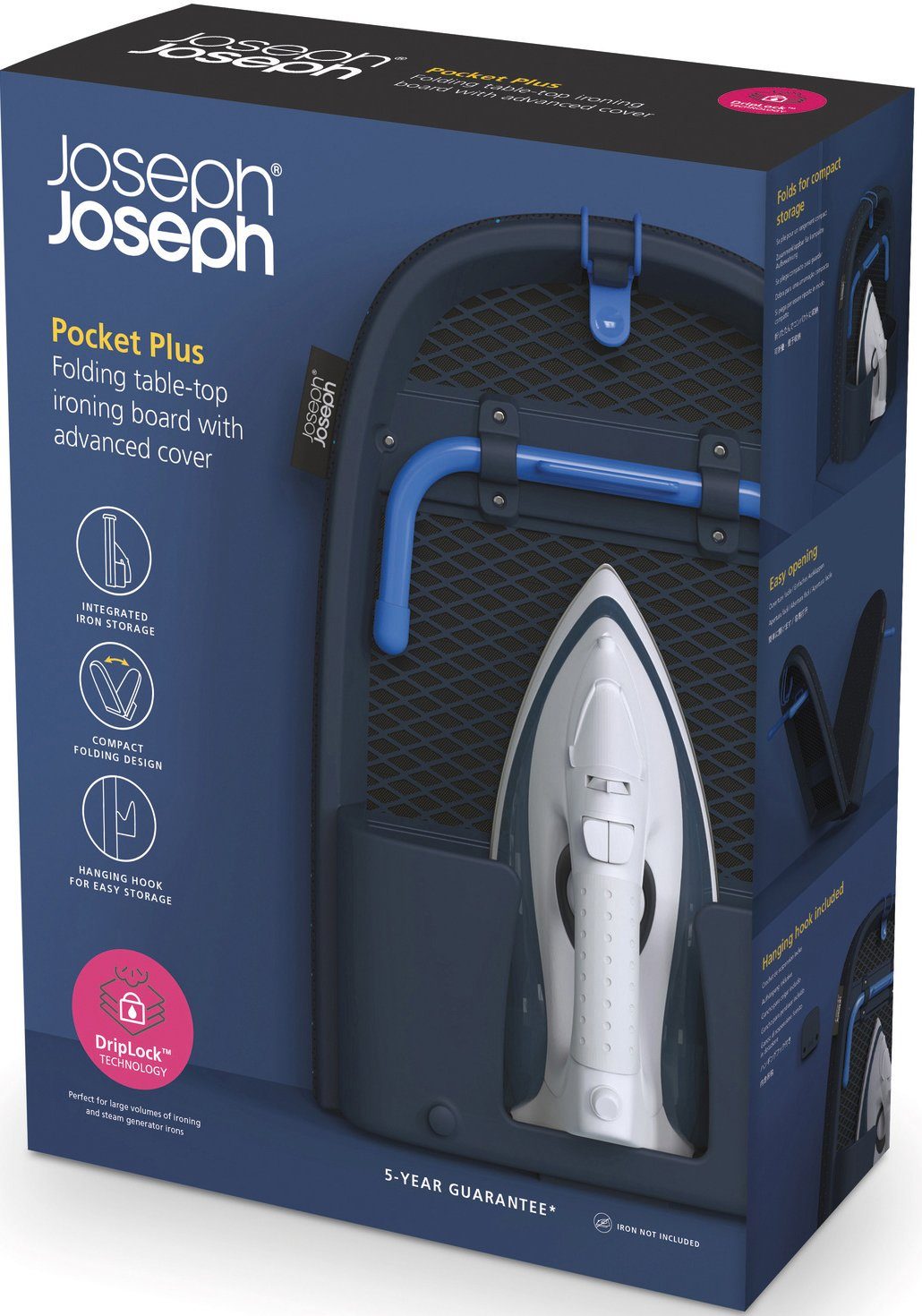 Joseph Joseph Tischbügelbrett 50010, Bügelfläche 33x90 cm, klappbar, kompakt
