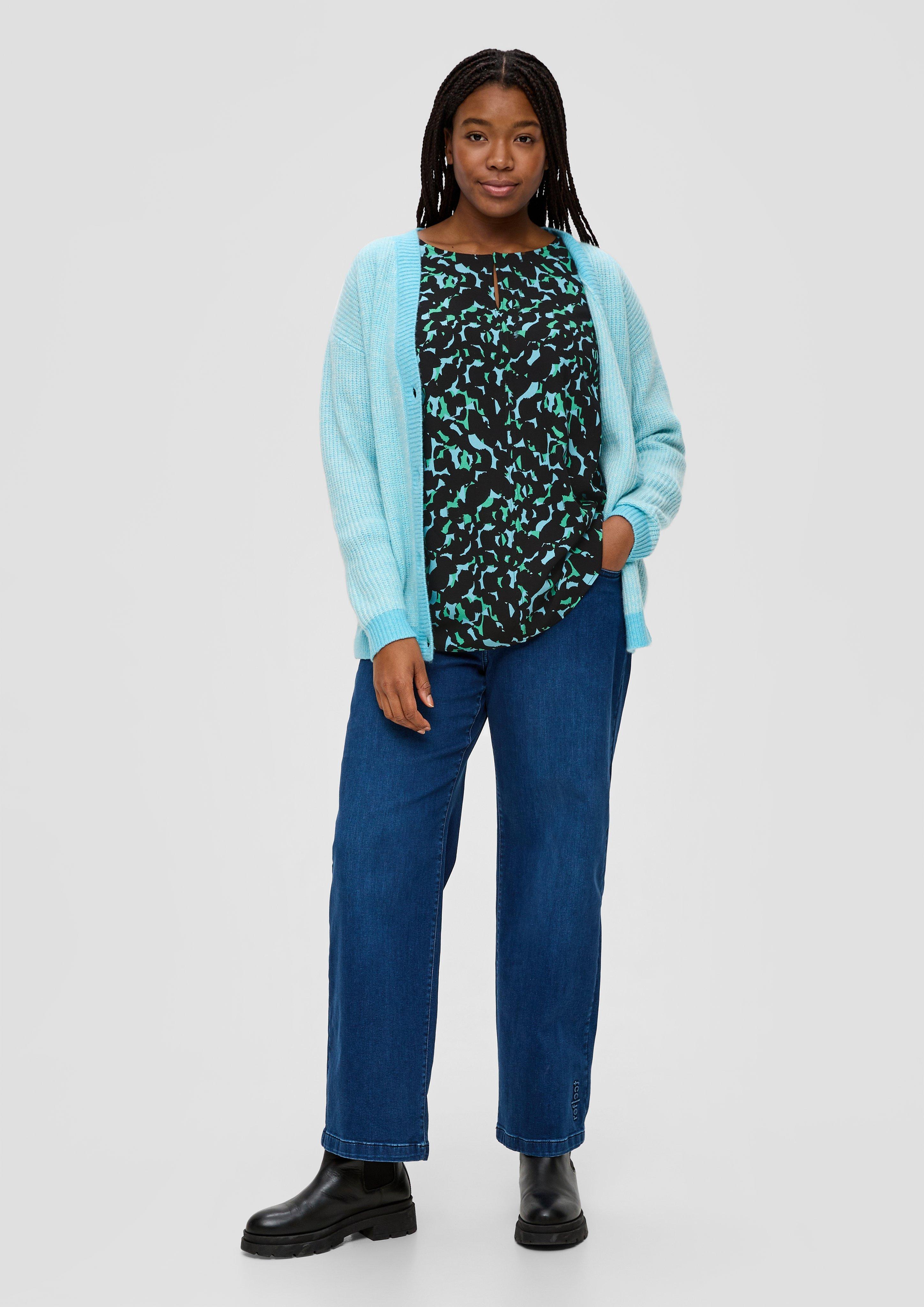 Crêpe-Bluse aus reiner Viskose  2138782-99A4