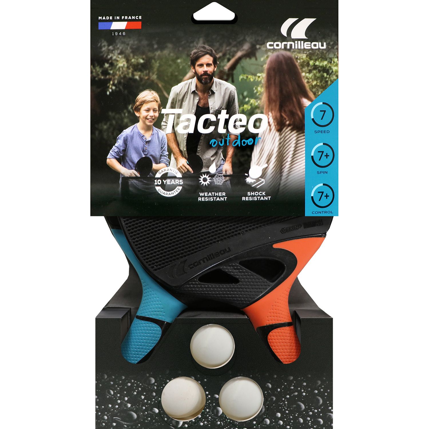 Cornilleau Tacteo Set von 2 Schläger mit 3 Bälle