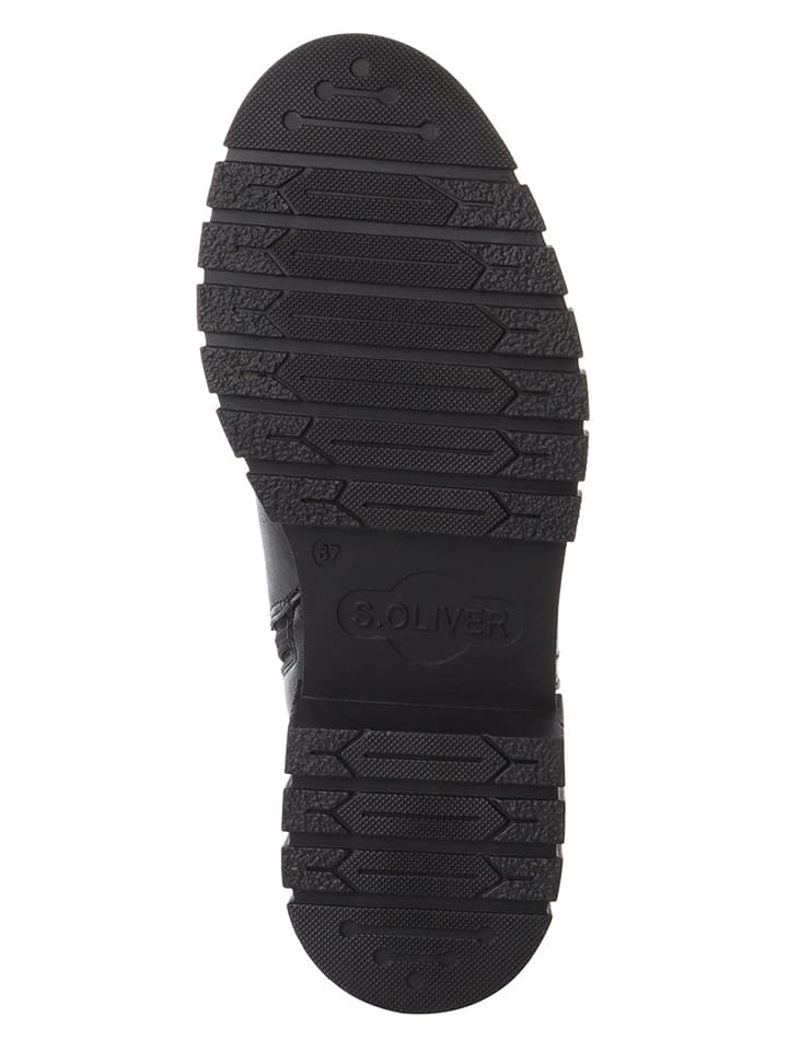 s.Oliver Leder-Boots in Schwarz günstig kaufen