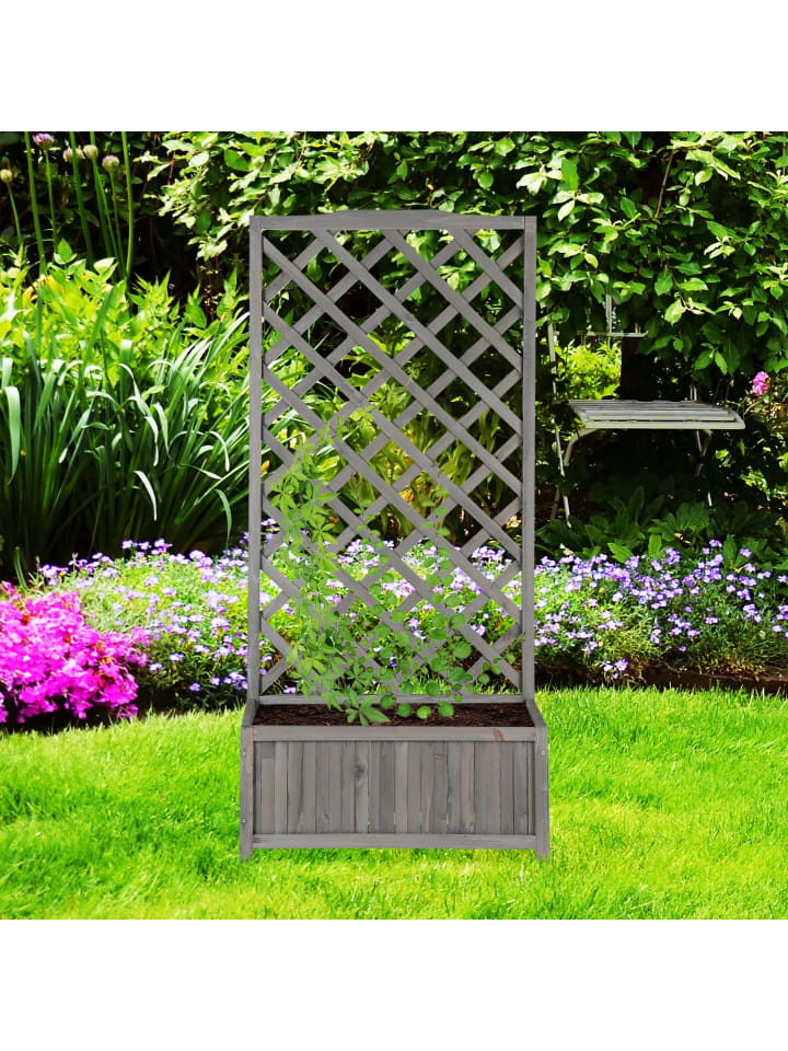 relaxdays Rankkasten in Grau -  (H)147 cm günstig kaufen onesize