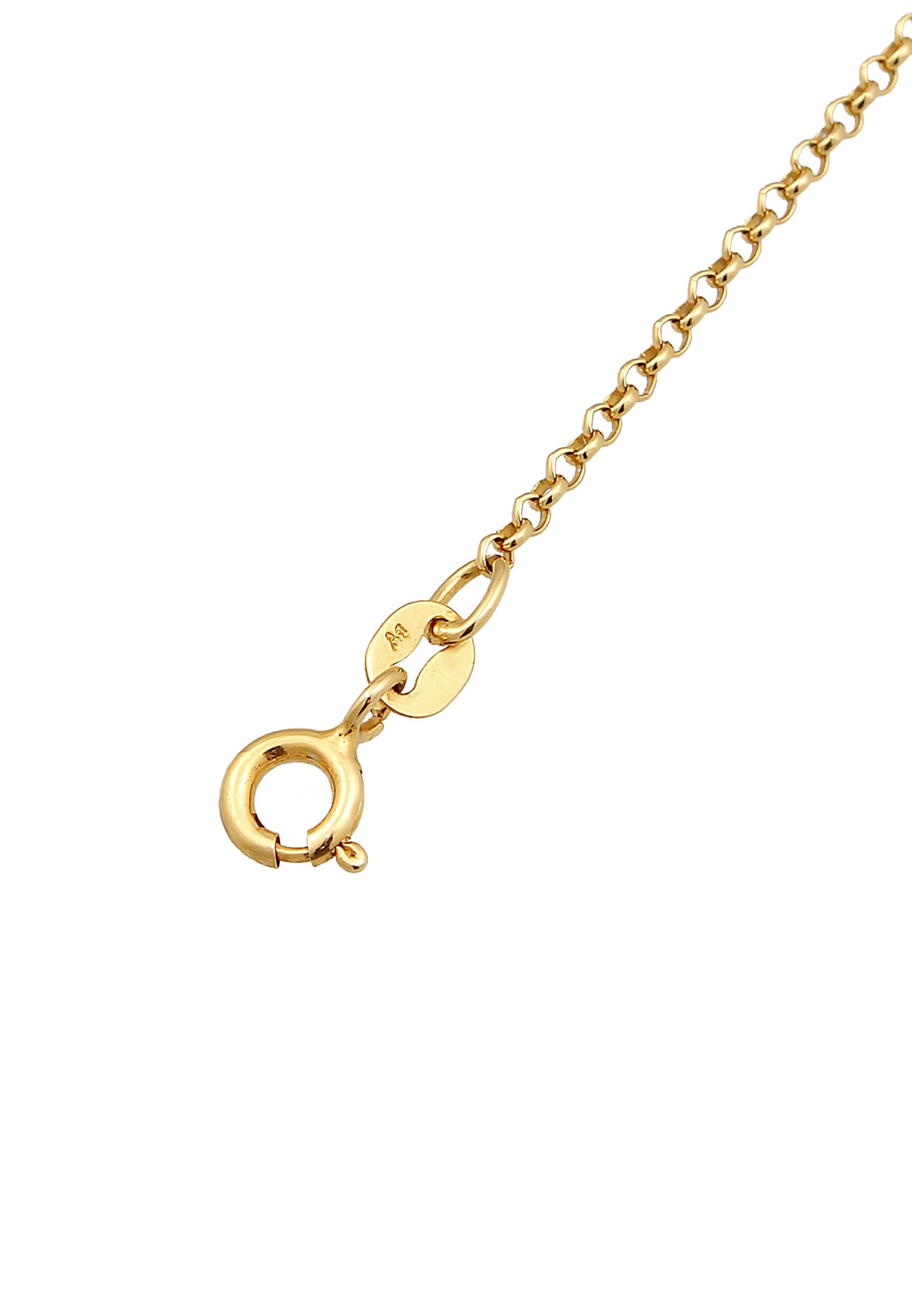 Elli Children's Vintage Round Pendant with 925 Sterling Silver Shell Beads