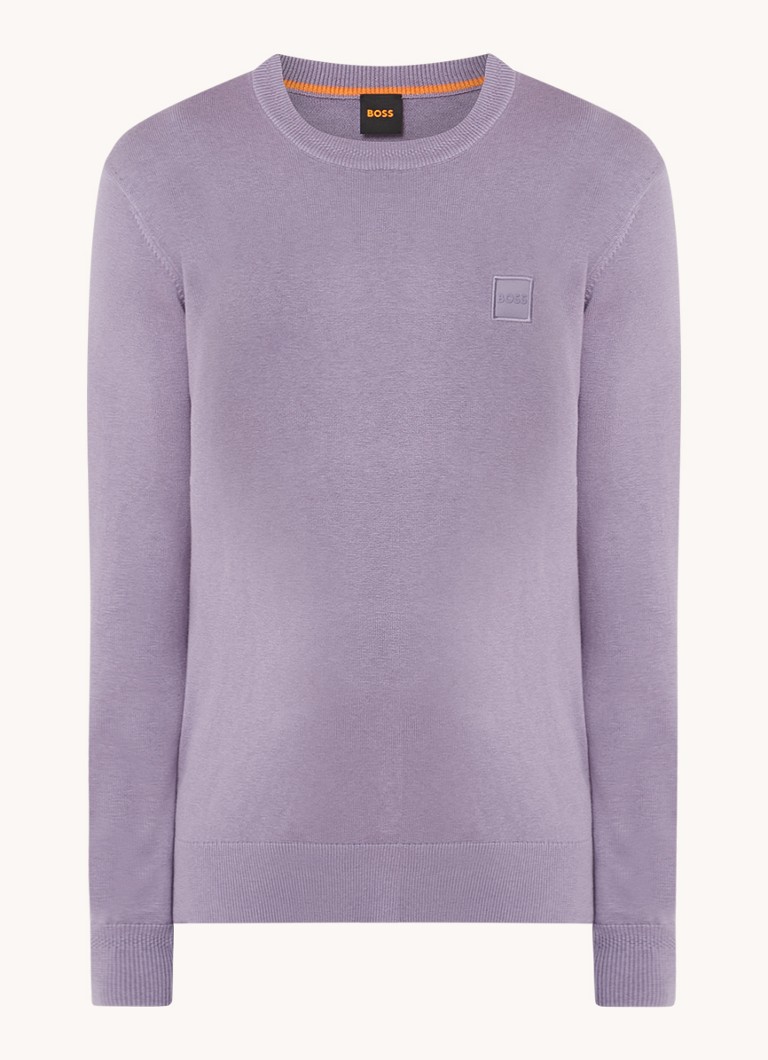 HUGO BOSS Kanovano fine-knit pullover in cashmere blend with logo