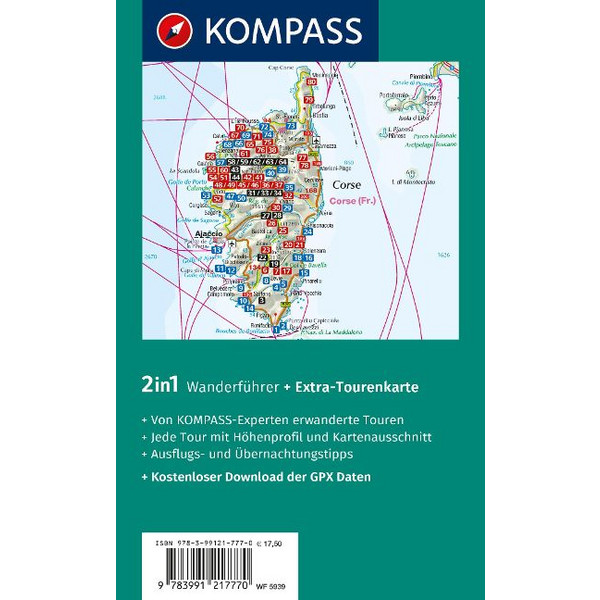 KOMPASS WANDERFÜHRER KORSIKA, 80 TOUREN