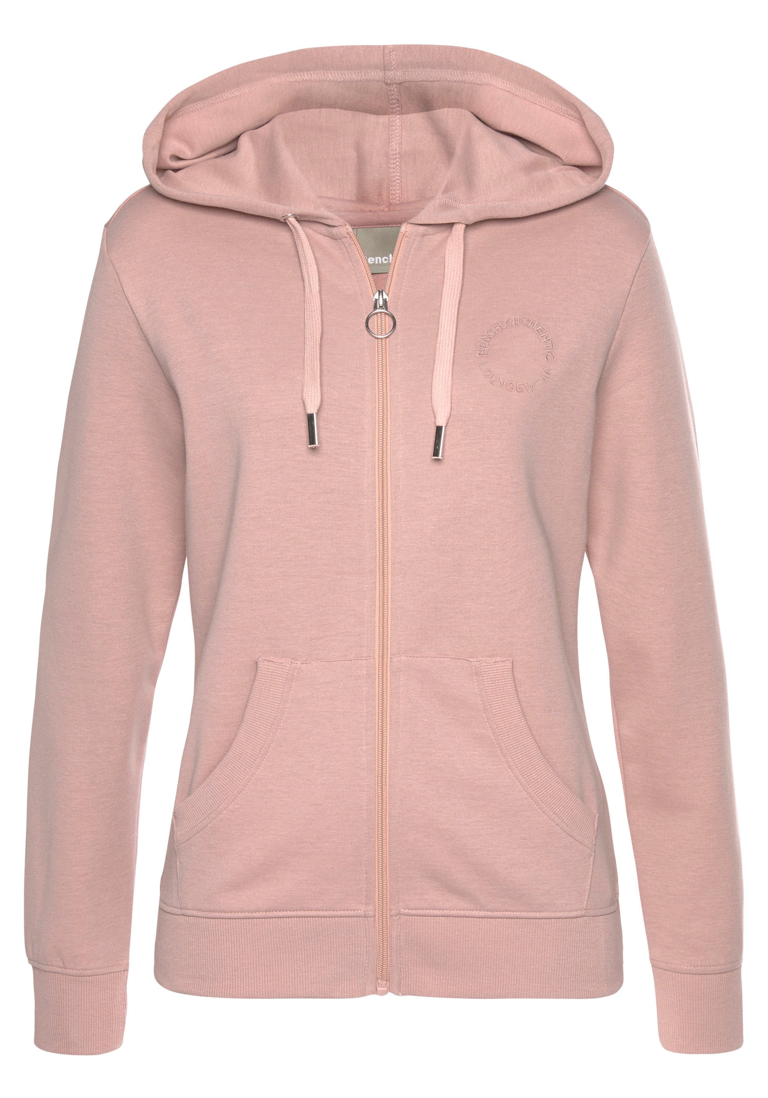 Bench. Loungewear Kapuzensweatjacke mit Logostickerei und Kängurutasche, Loungeanzug