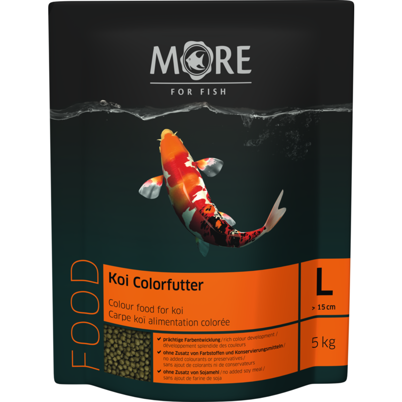 MORE Hauptfutter MORE FOR FISH Koi Farbfutter 6mm 5 kg
