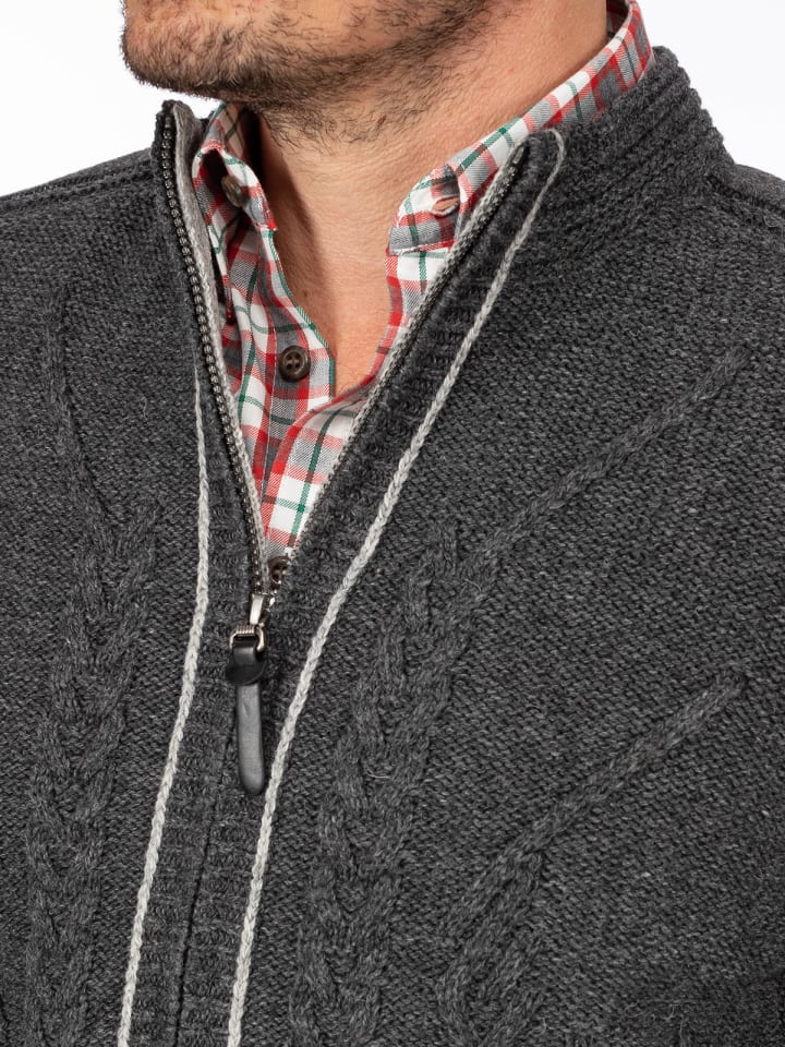 Spieth & Wensky Strickjacke WADIM in dunkelgrau günstig kaufen S