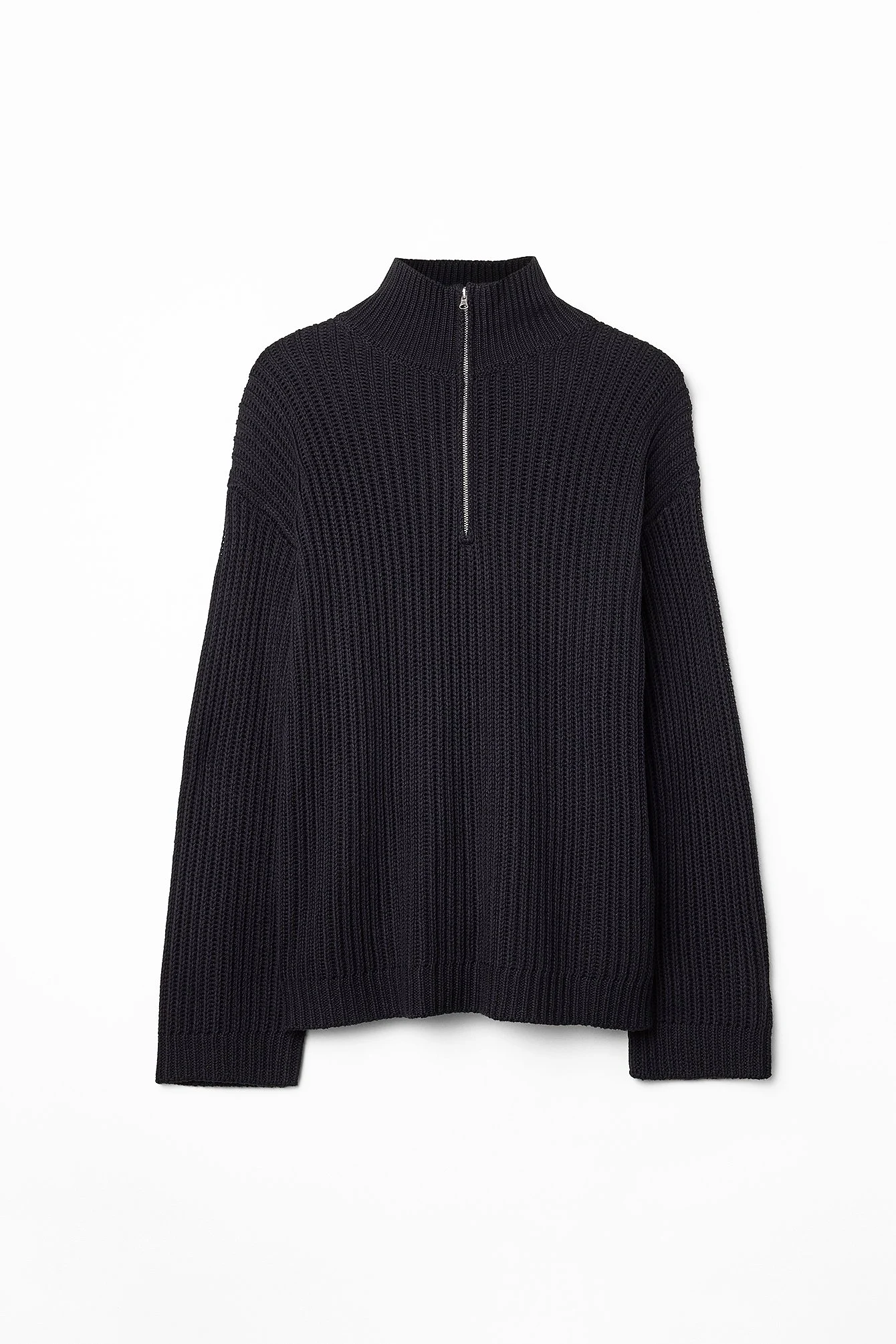 Reißverschluss vorne Strickpullover