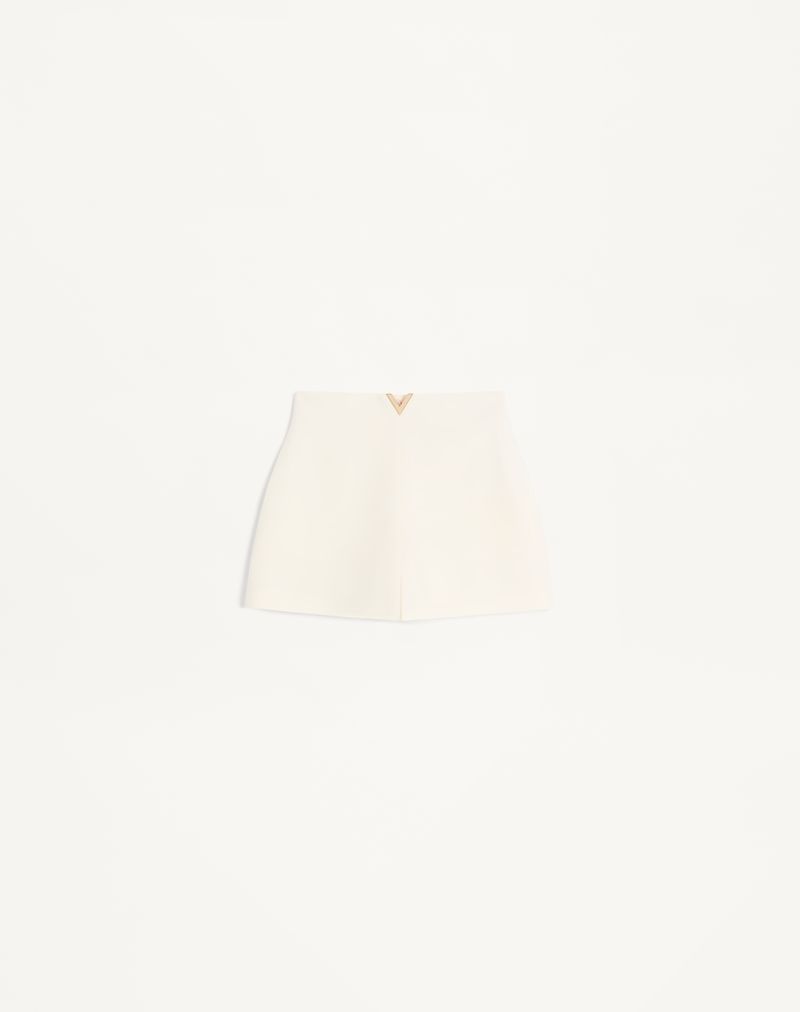 Shorts de crepe de alta costura