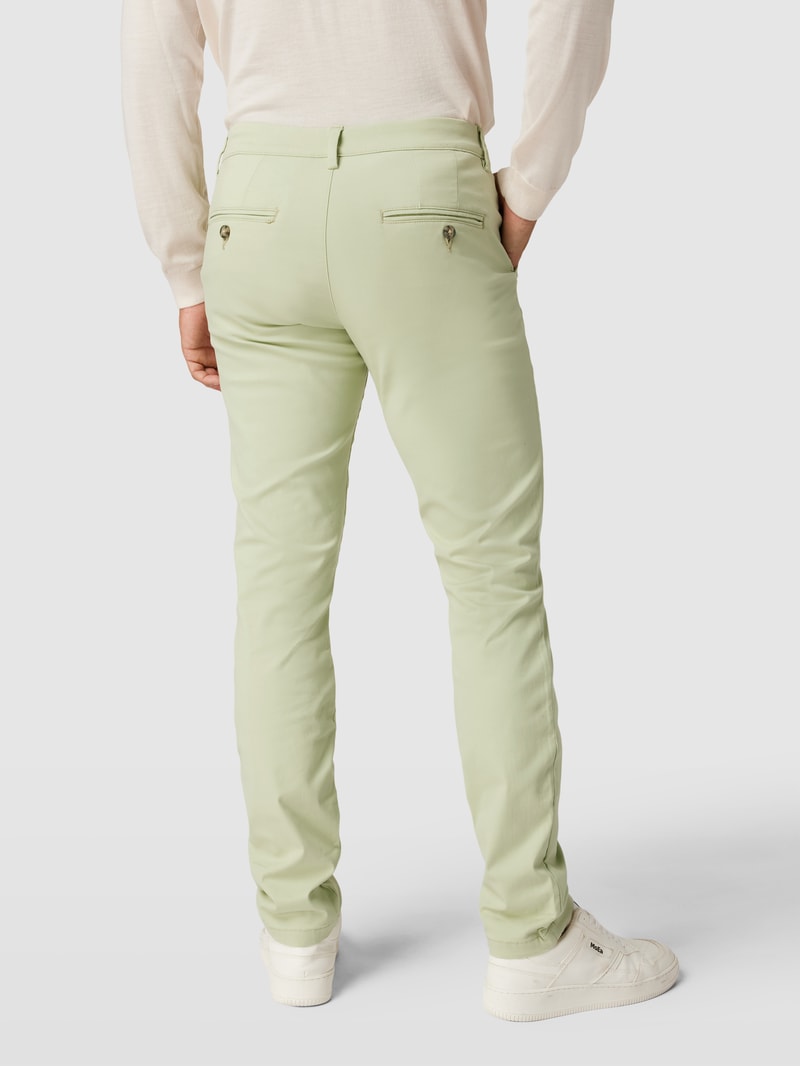 Slim Fit Hose mit Paspeltaschen am Gesäß Modell 'Miles' in lindgrün