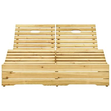 vidaXL Gartenliege Doppel-Sonnenliege Grün Imprägniertes Kiefernholz