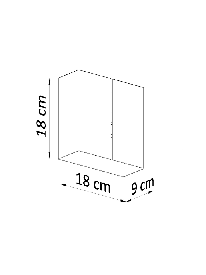 Nice Lamps Wandleuchte SPLIT in Weiß H 9 cm günstig kaufen onesize