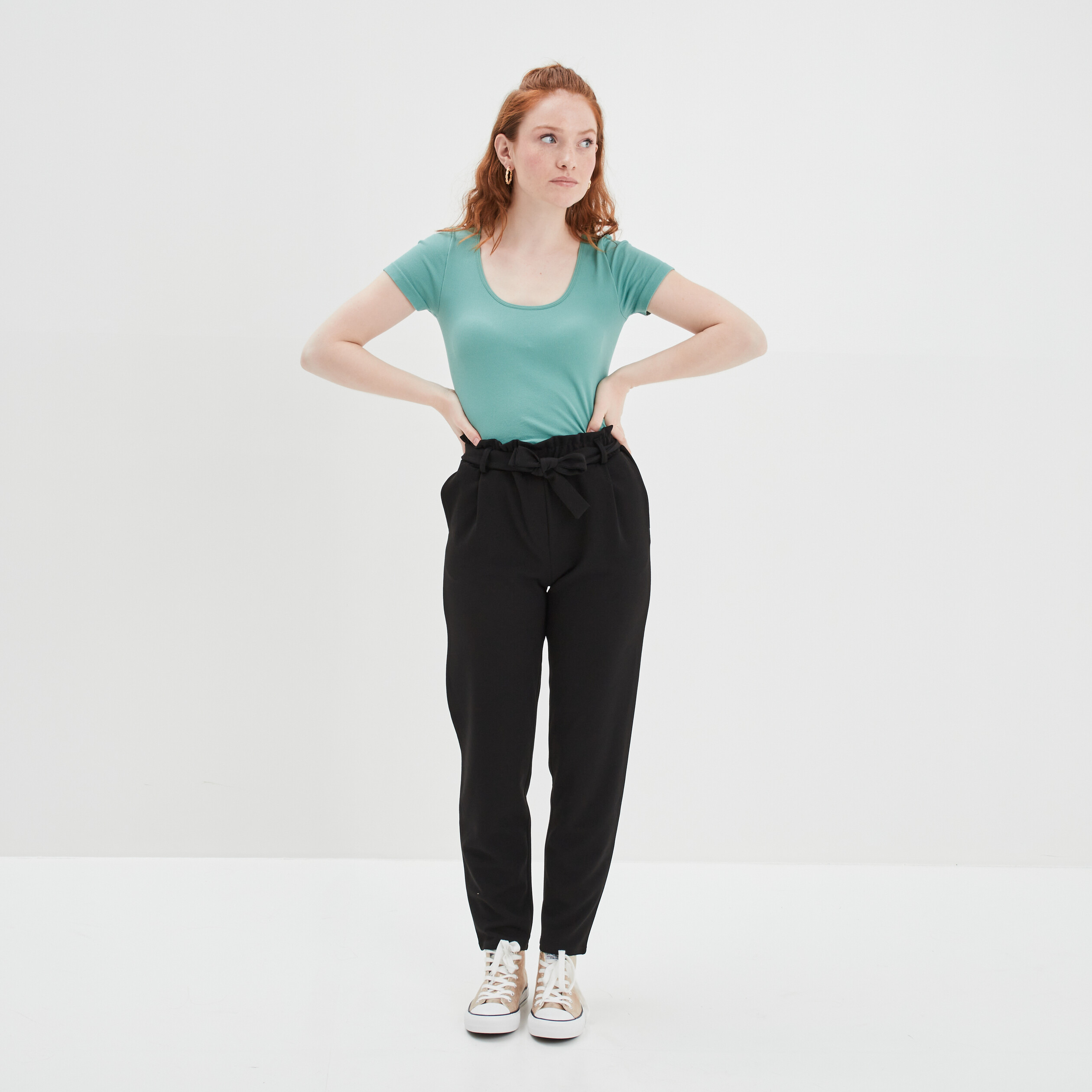 T-shirt manches courtes vert femme | La Halle