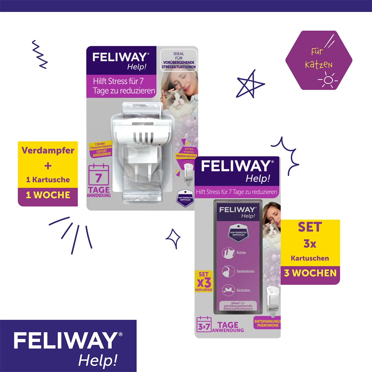 FELIWAY Help! Nachfüllset, mit 3 Pheromonkartuschen