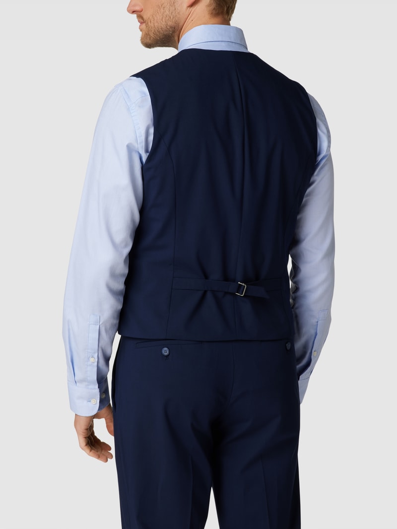 Weste mit Paspeltaschen in marineblau
