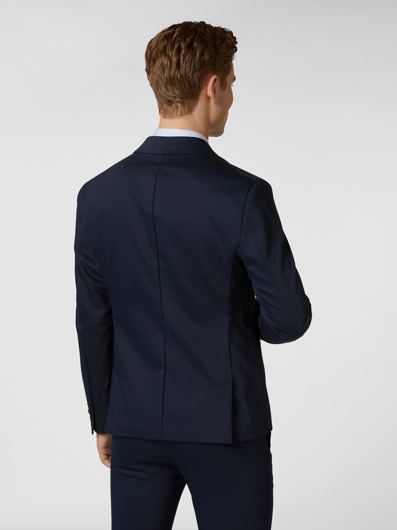 Slim Fit 2-Knopf-Sakko mit Stretch-Anteil Modell 'Hurley' in marineblau