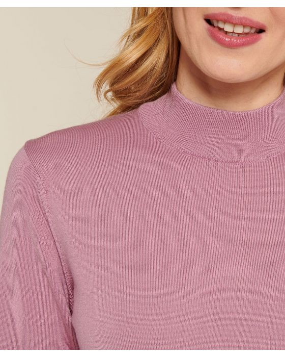 Pull col montant pure laine mérinos