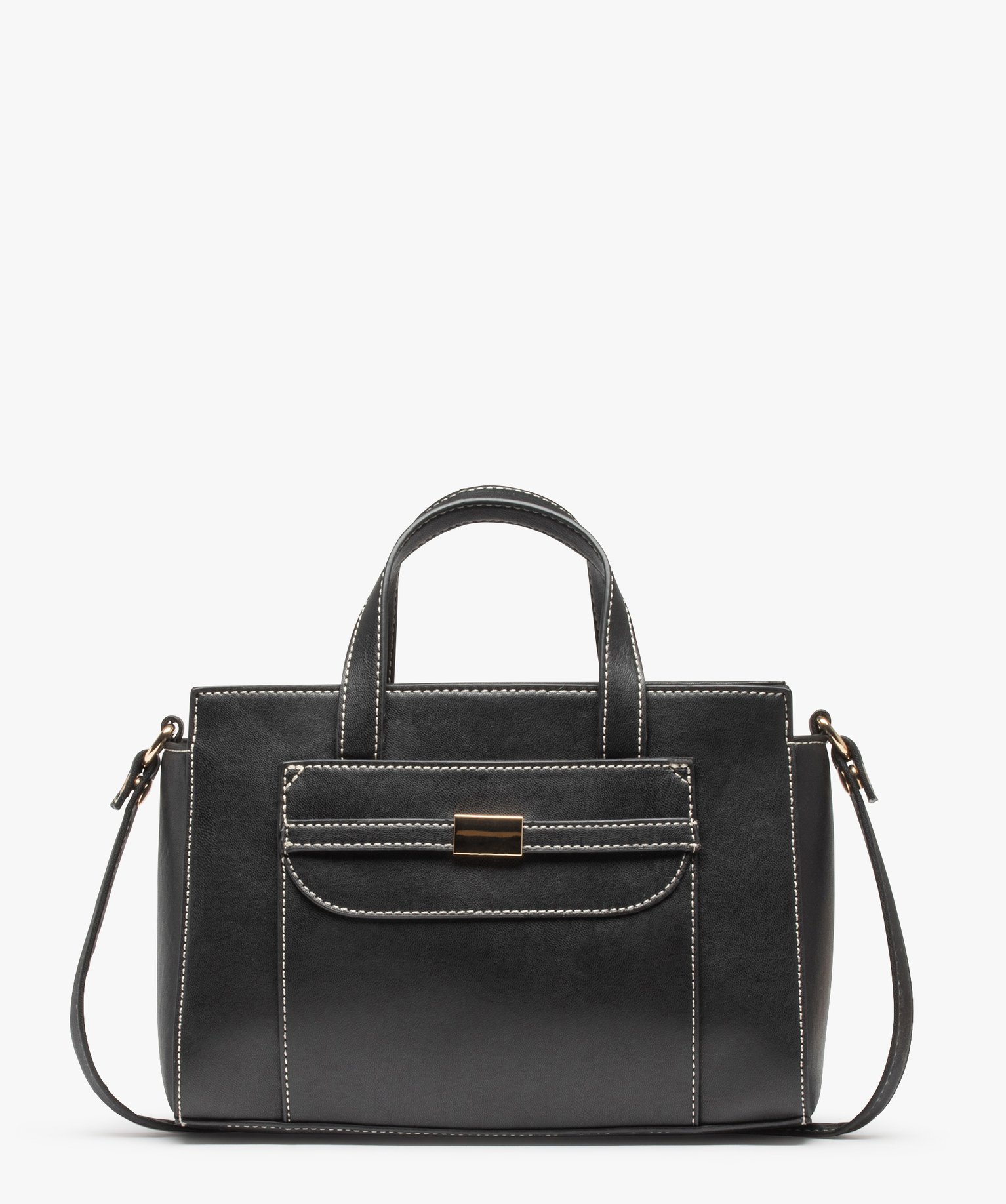 Sac à main femme avec bandoulière amovible noir | GEMO