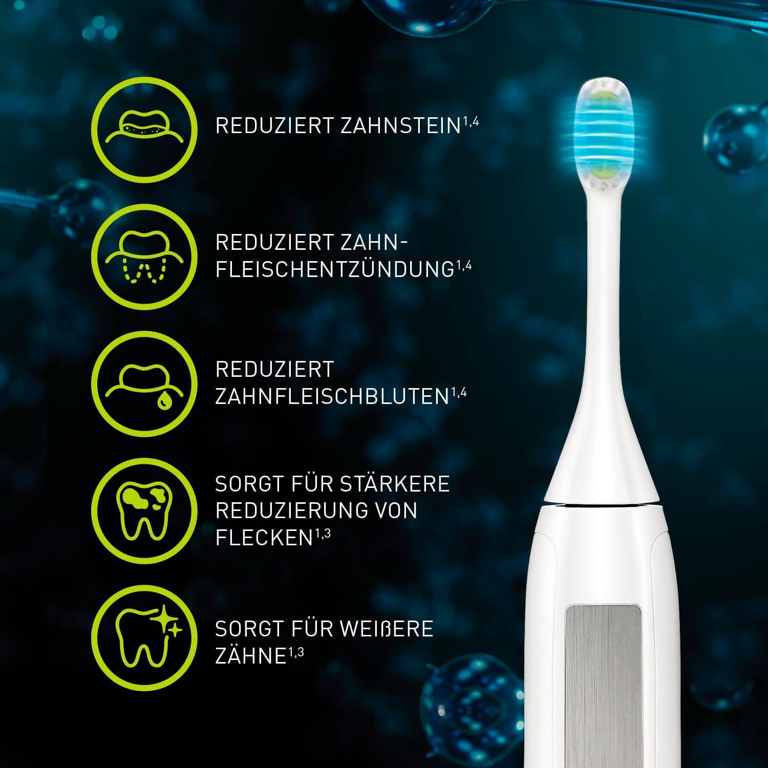Silk'n Schallzahnbürste Silk'n ToothWave, Aufsteckbürsten: 2 St., wasserdicht (IP67 zertifiziert)