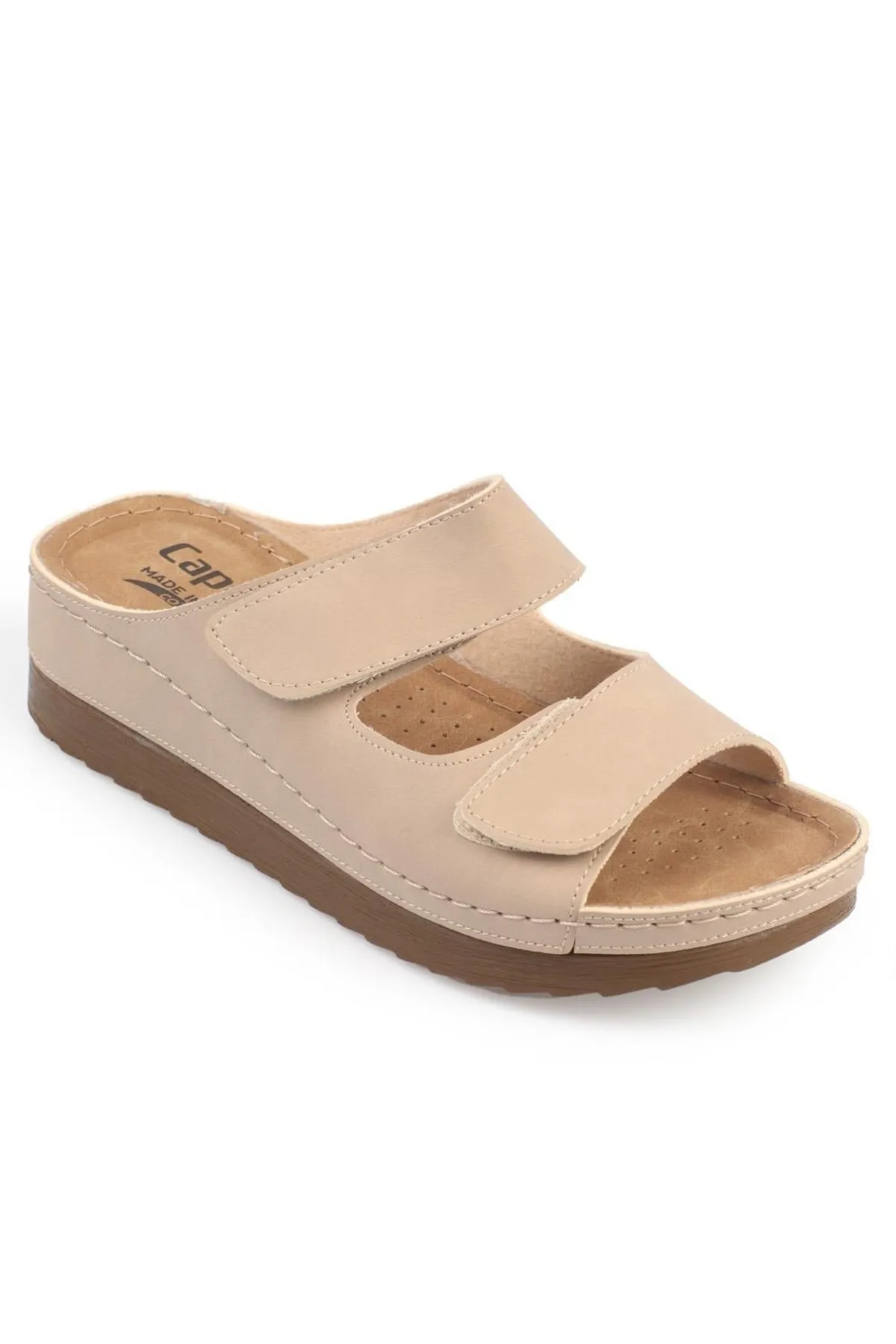 Capone Outfitters  Anatomisch weiche, bequeme Mutterhausschuhe mit Keilabsatz