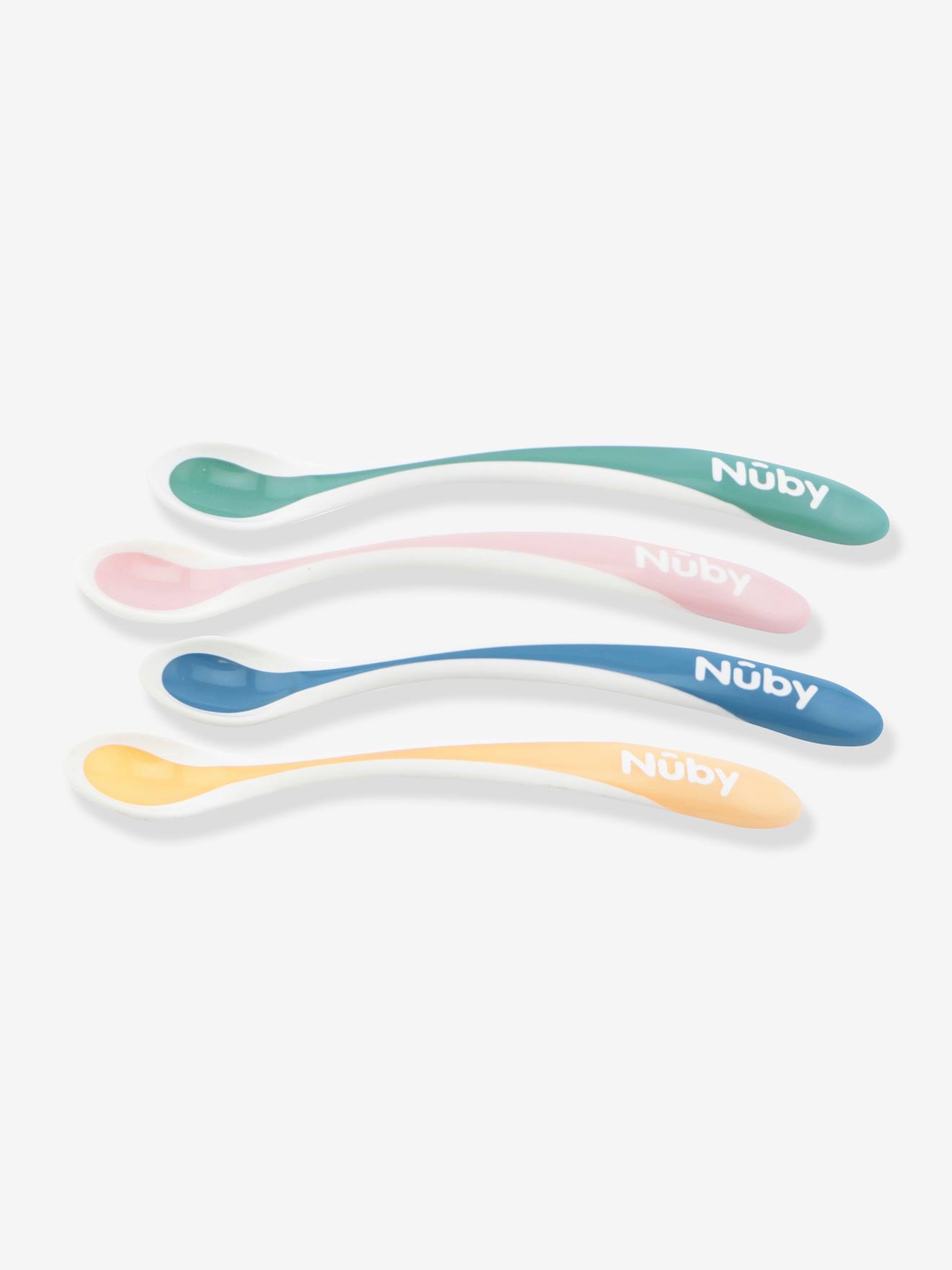 Lot de 4 cuillères bébé thermosensibles NUBY aléatoire