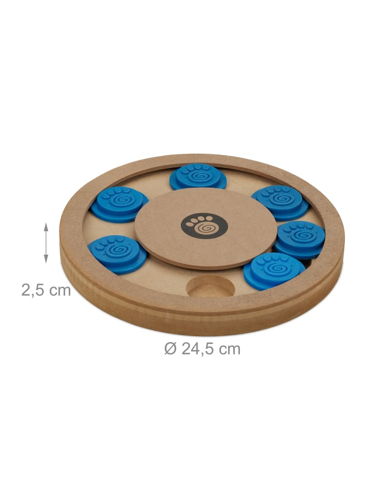 relaxdays Hunde-Intelligenzspielzeug in Natur/ Blau günstig kaufen onesize