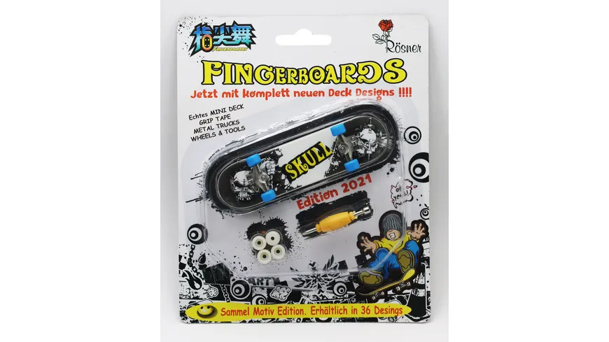 FINGERSKATEBOARD 6-F-SORT ROESNER 5154, sortiert