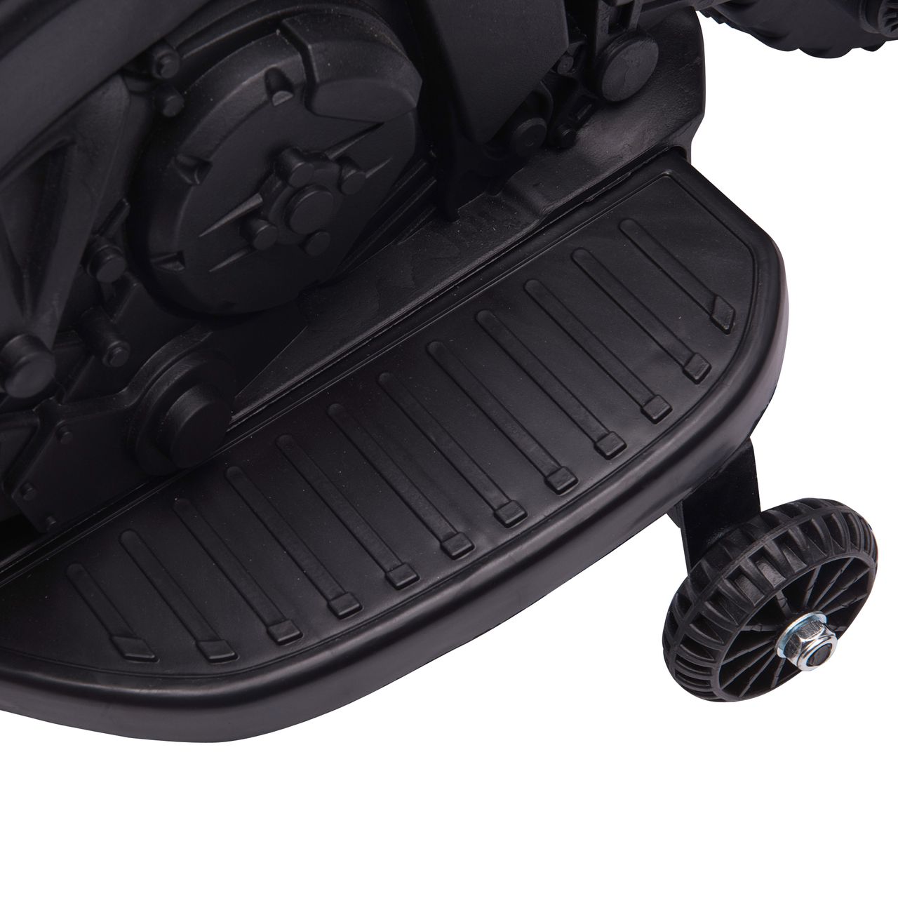 HOMCOM Elektromotorrad Kinderelektroauto Elektro-Kindermotorrad Kinderfahrzeug 6V LED-Licht simuliertes Motorgeräusch Metall PP Schwarz Weiß 88,5x 42,5x49 cm