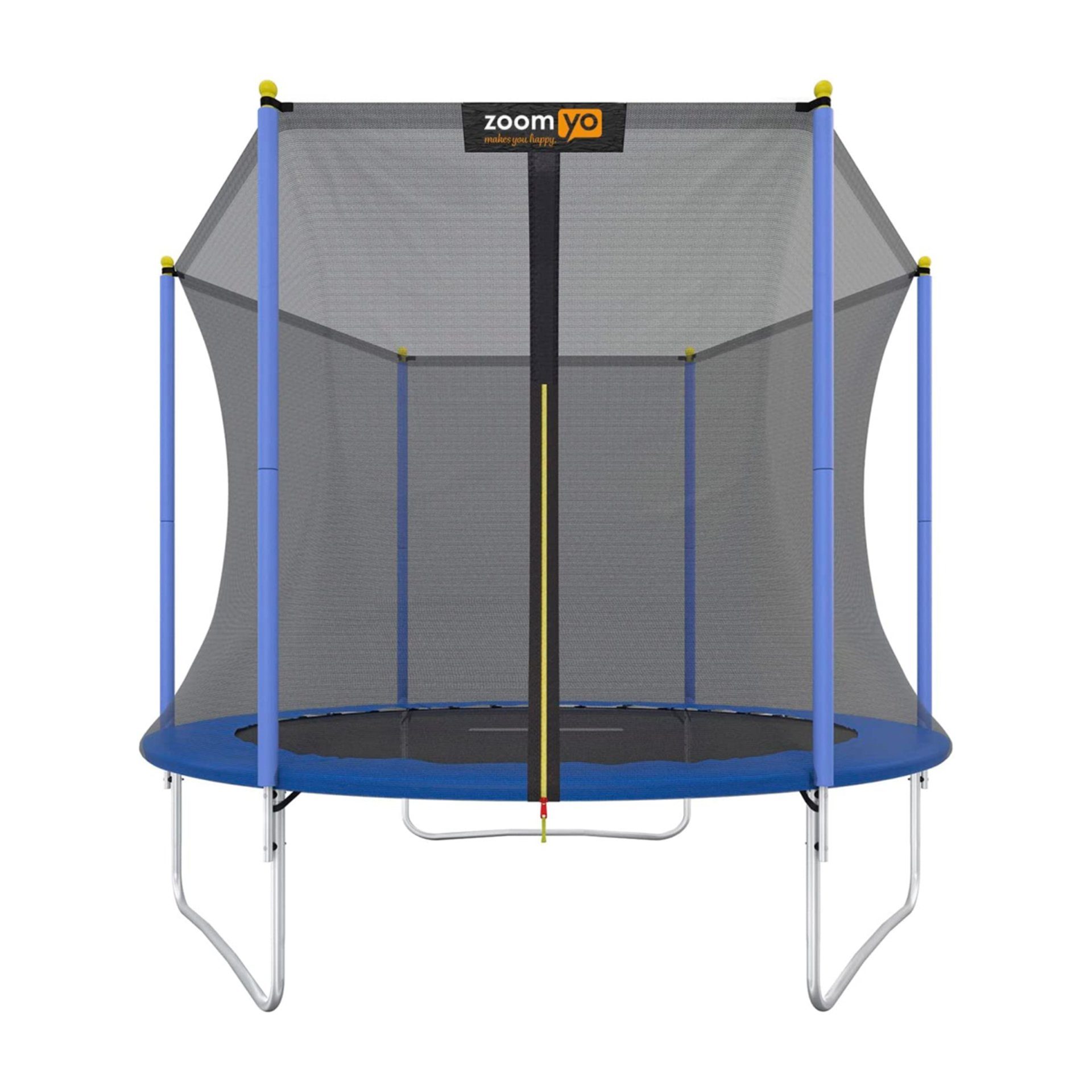 Zoomyo Gartentrampolin Gartentrampolin Basic, Kindertrampolin, TÜV/GS geprüft, UV-beständig, Ø 244,00 cm, inkl Sicherheitsnetz und Sprungtuch, Outdoor Trampolin für Kinder