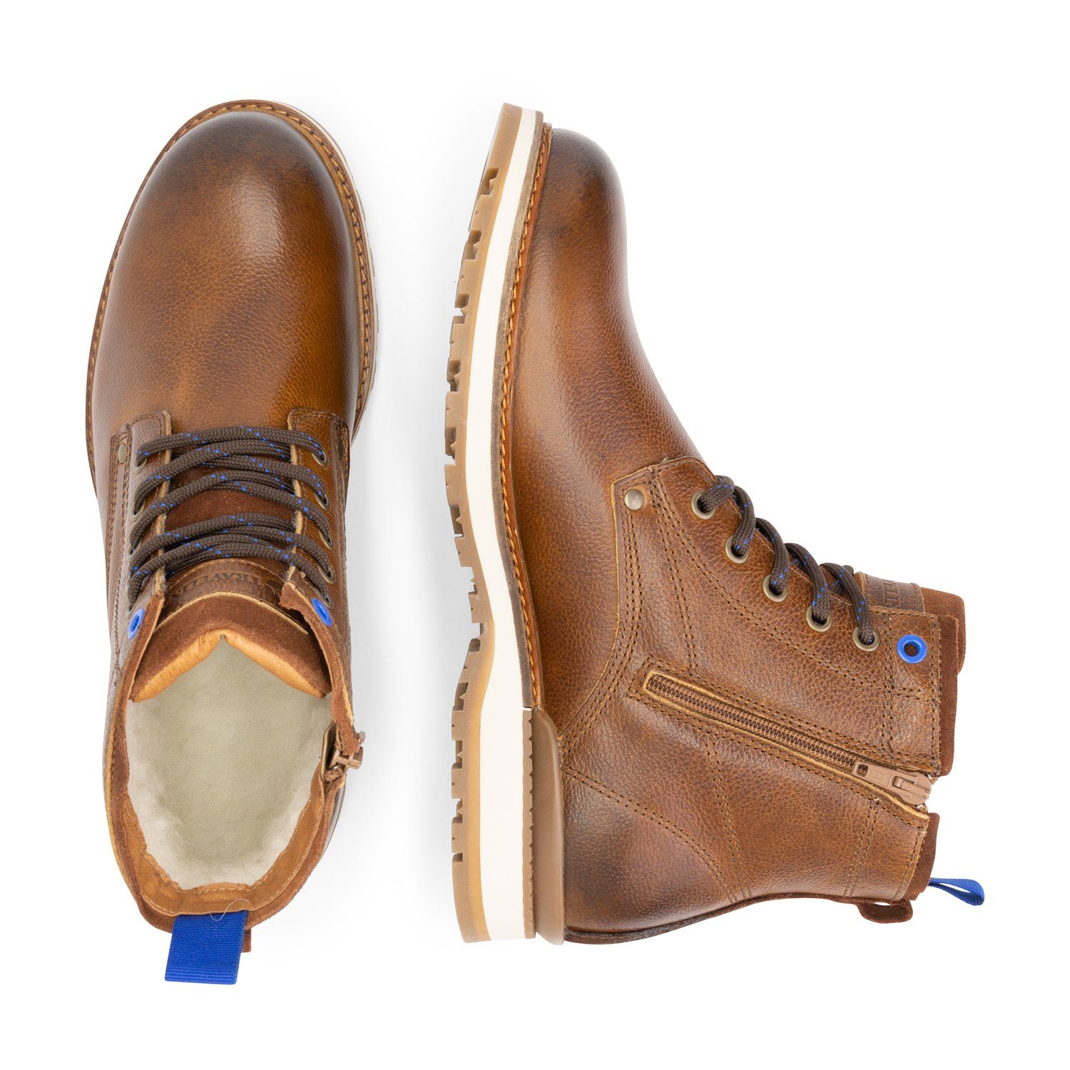 Travelin' Mosvoll Men Schnürschuh (Schnürsenkel und Reißverschluss) echtes leder