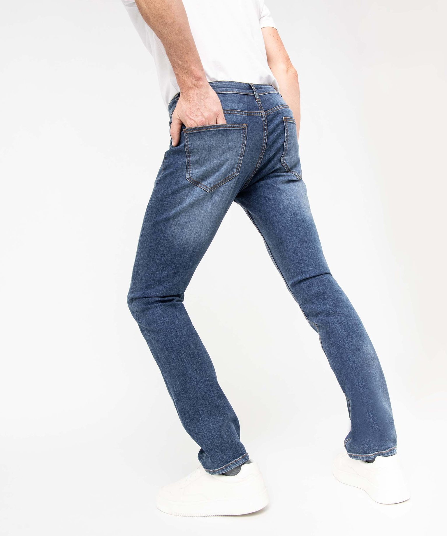 Jean homme straight en coton stretch stone | GEMO