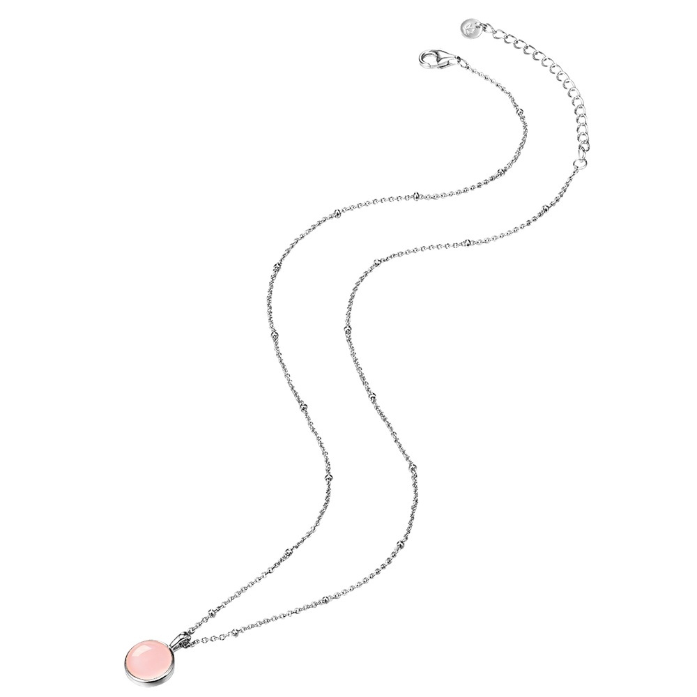 Glanzstücke München Collier en argent Argent sterling Quartz rose en Argent collier