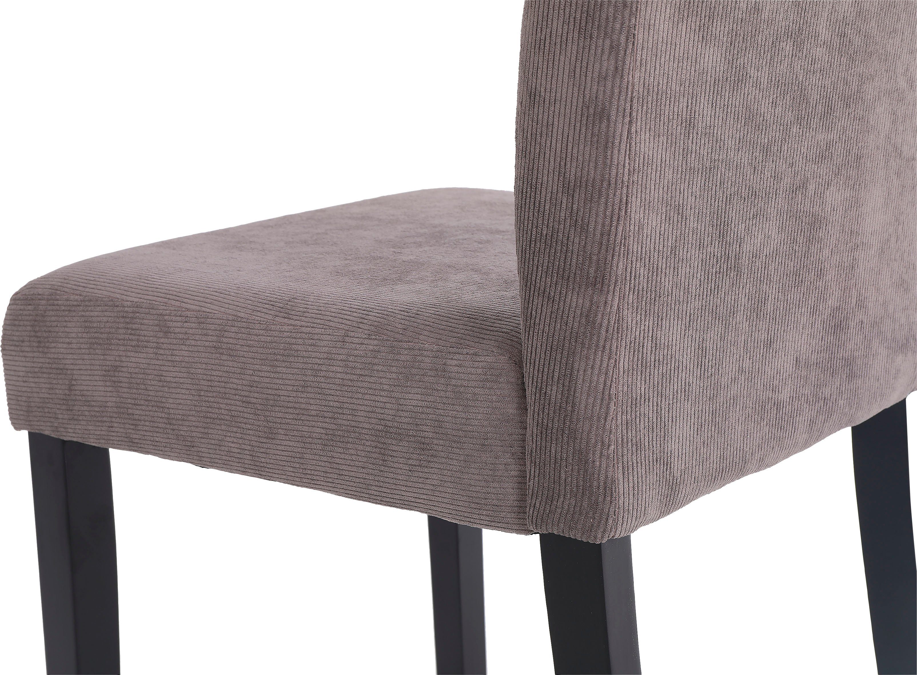 byLIVING Polsterstuhl Silvio (Set, 2 St), Bezug in Cord oder Samt, Massivholzbeine
