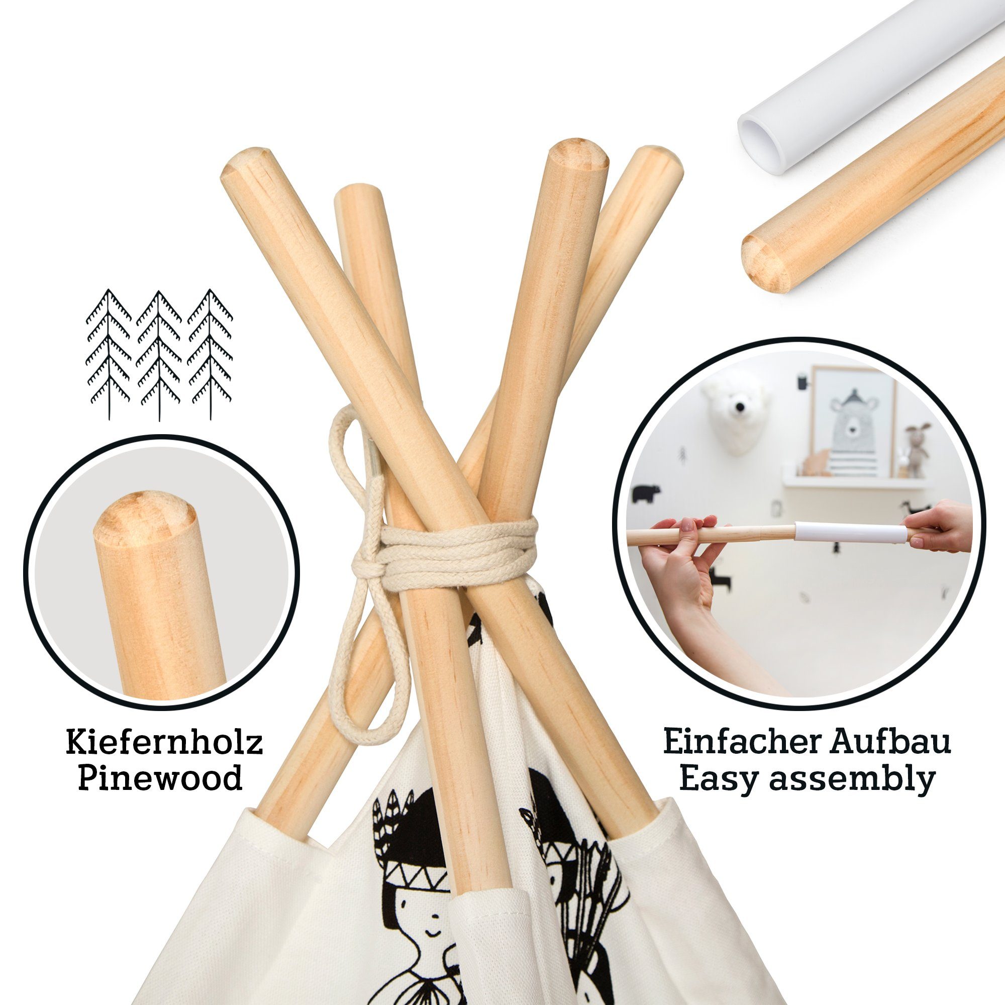 Hakuna Matte Tipi-Zelt Little Explorers, Personen: 3