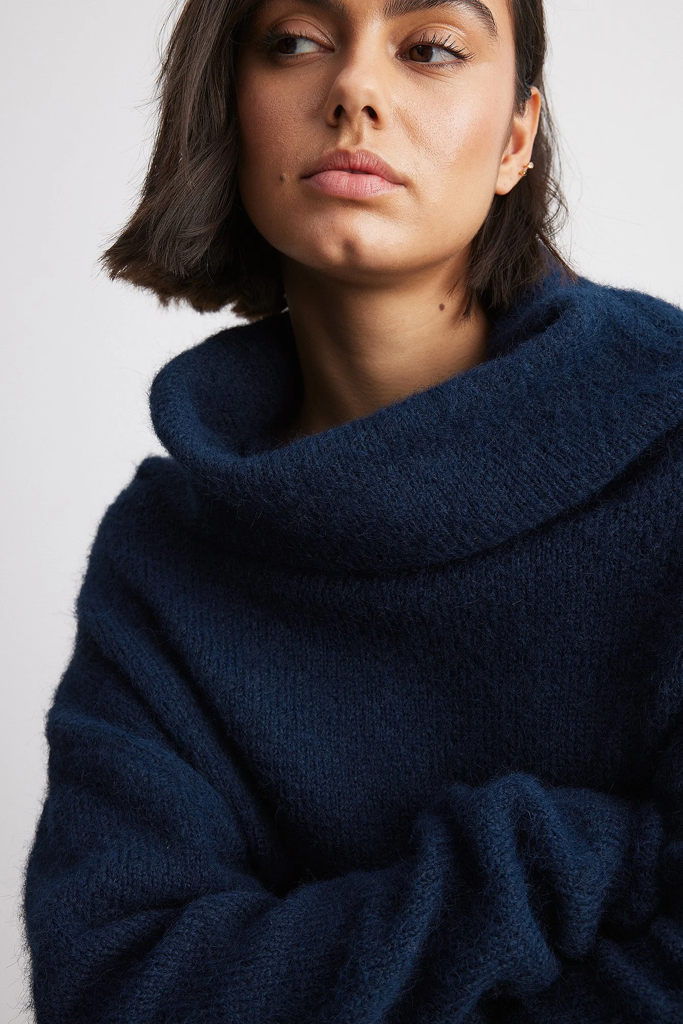 Strickpullover mit Rollkragen