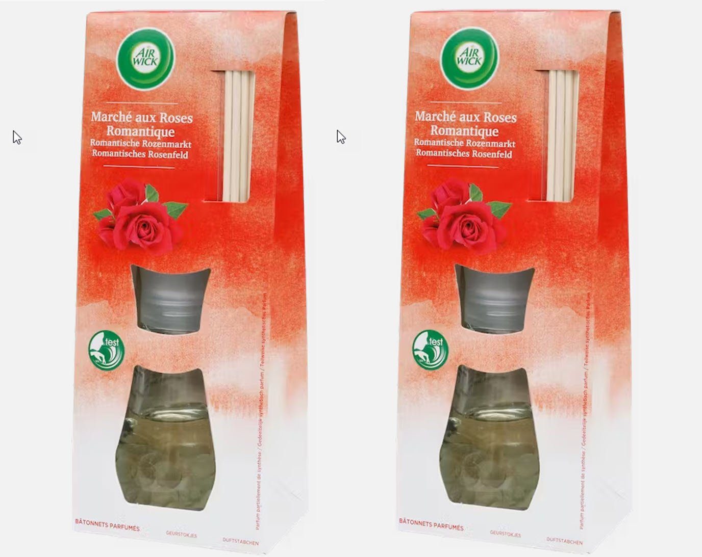 Air Wick Duftstäbchen Air Wick Duftspender 2 x 25 ml Rosen oder Pflaume u. Aprikose