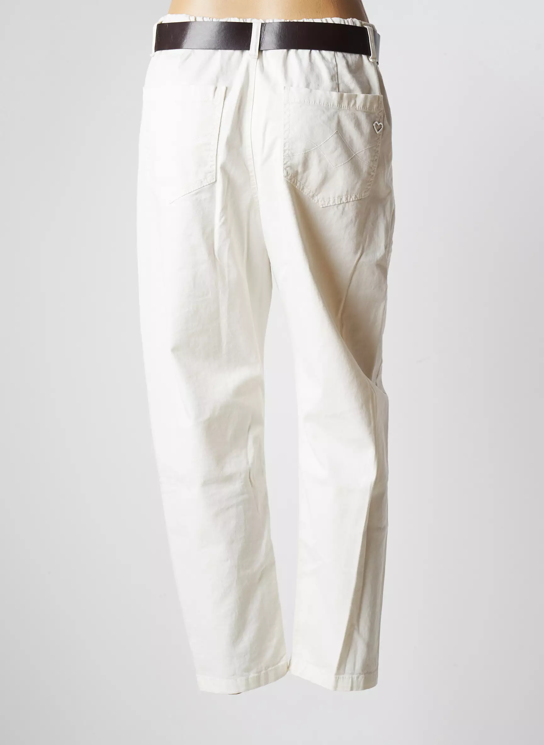 Please Pantalon7 8 Femme couleur blanc