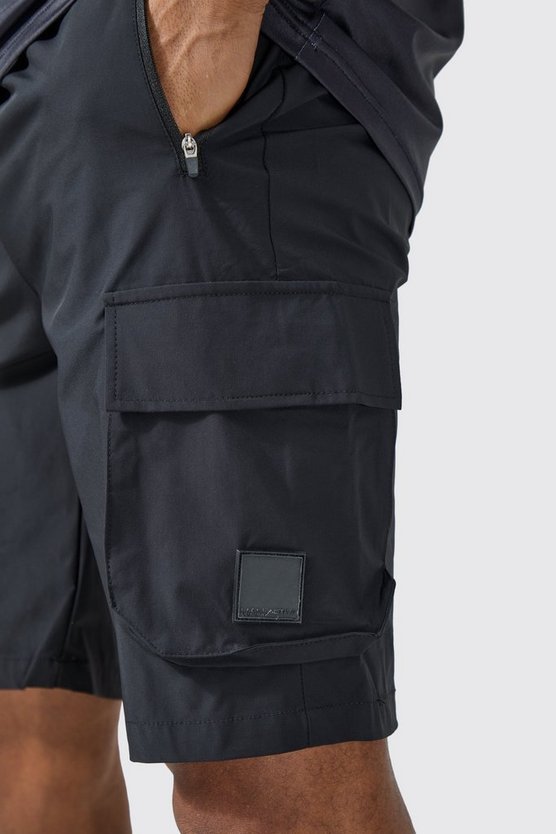 Man Active Gym Shorts mit Cargo-Taschen