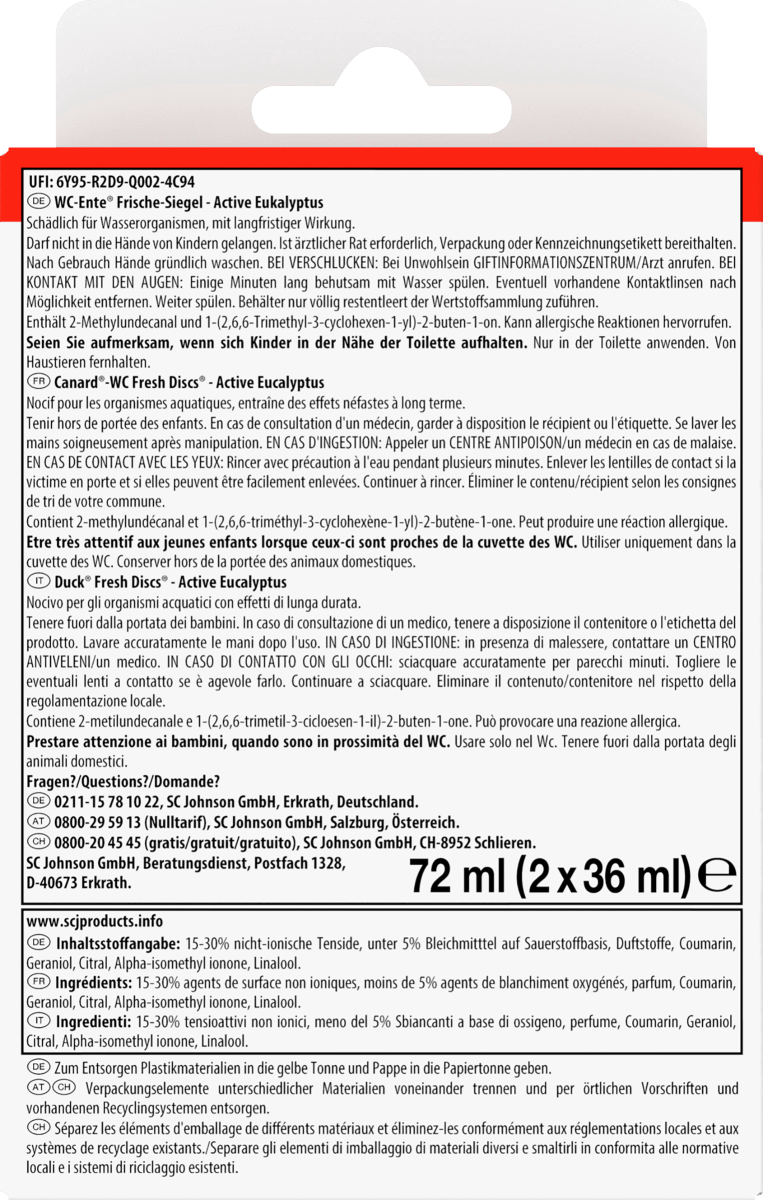 WC-Reiniger Original Active Eukalyptus, 2 St, 72 ml