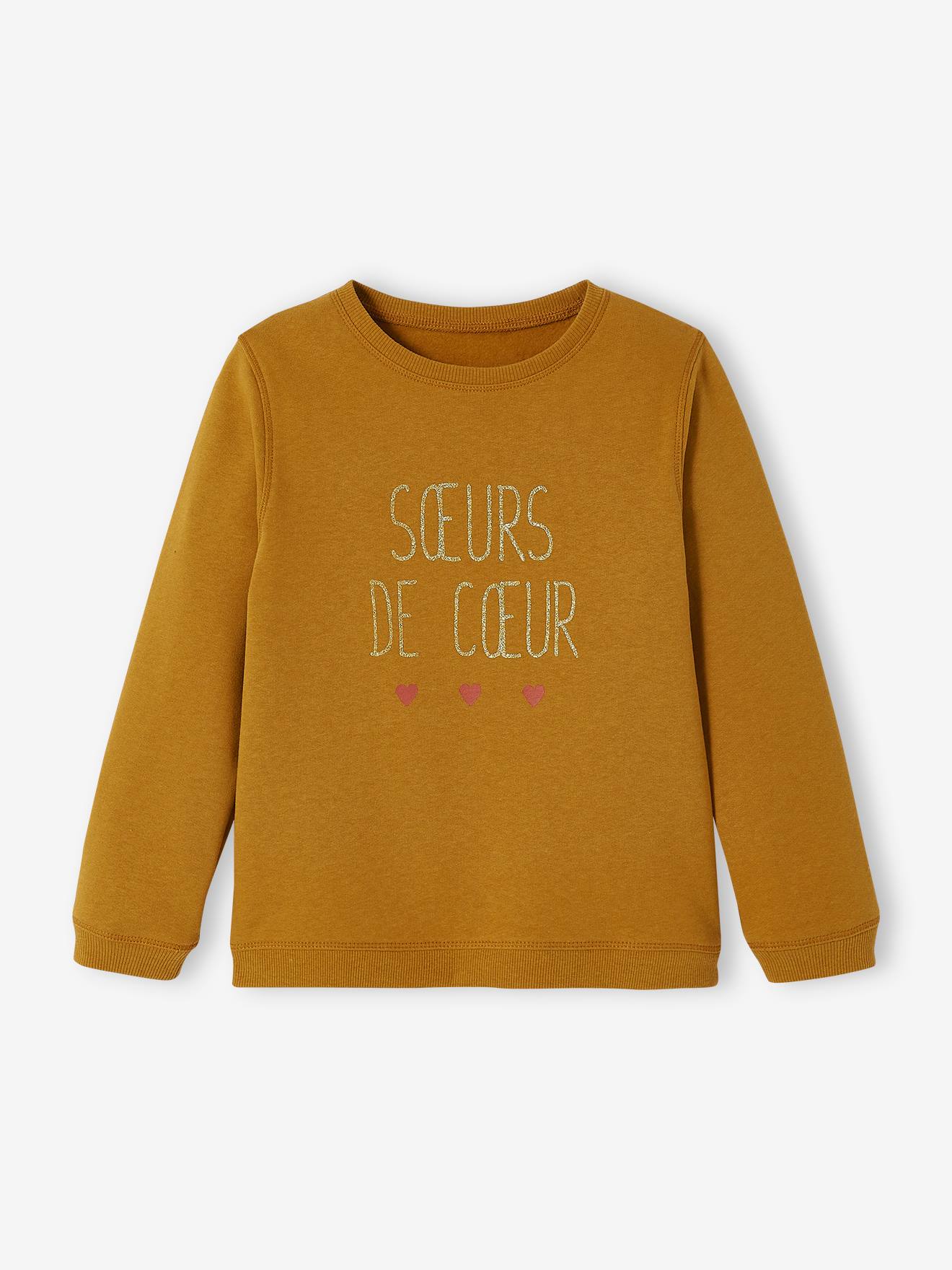 Vertbaudet Mädchen Sweatshirt BASIC - braun-soeurs de coeur