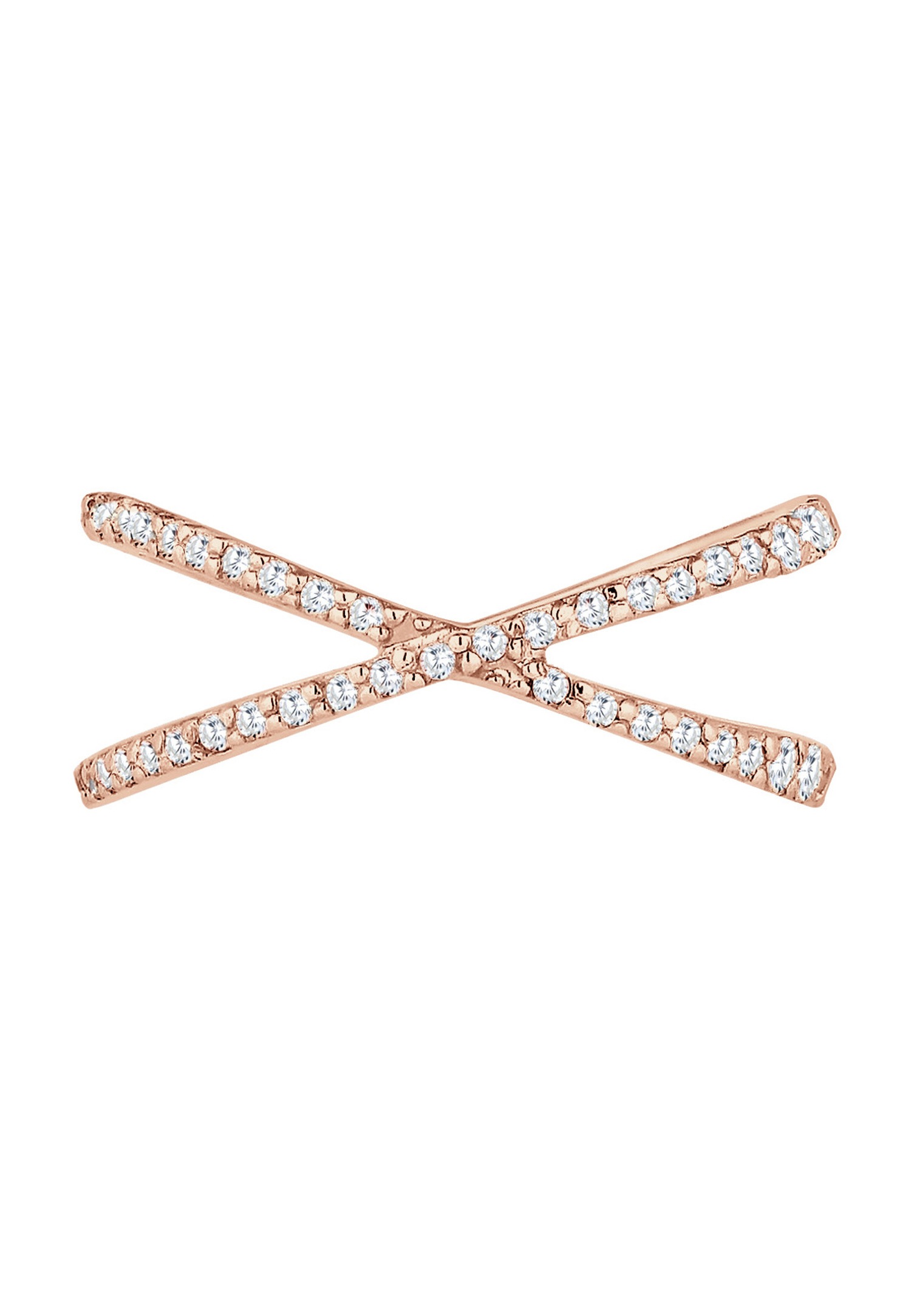 Elli X Wrap para mujer con cristales de circonita cúbica en plata de ley 925