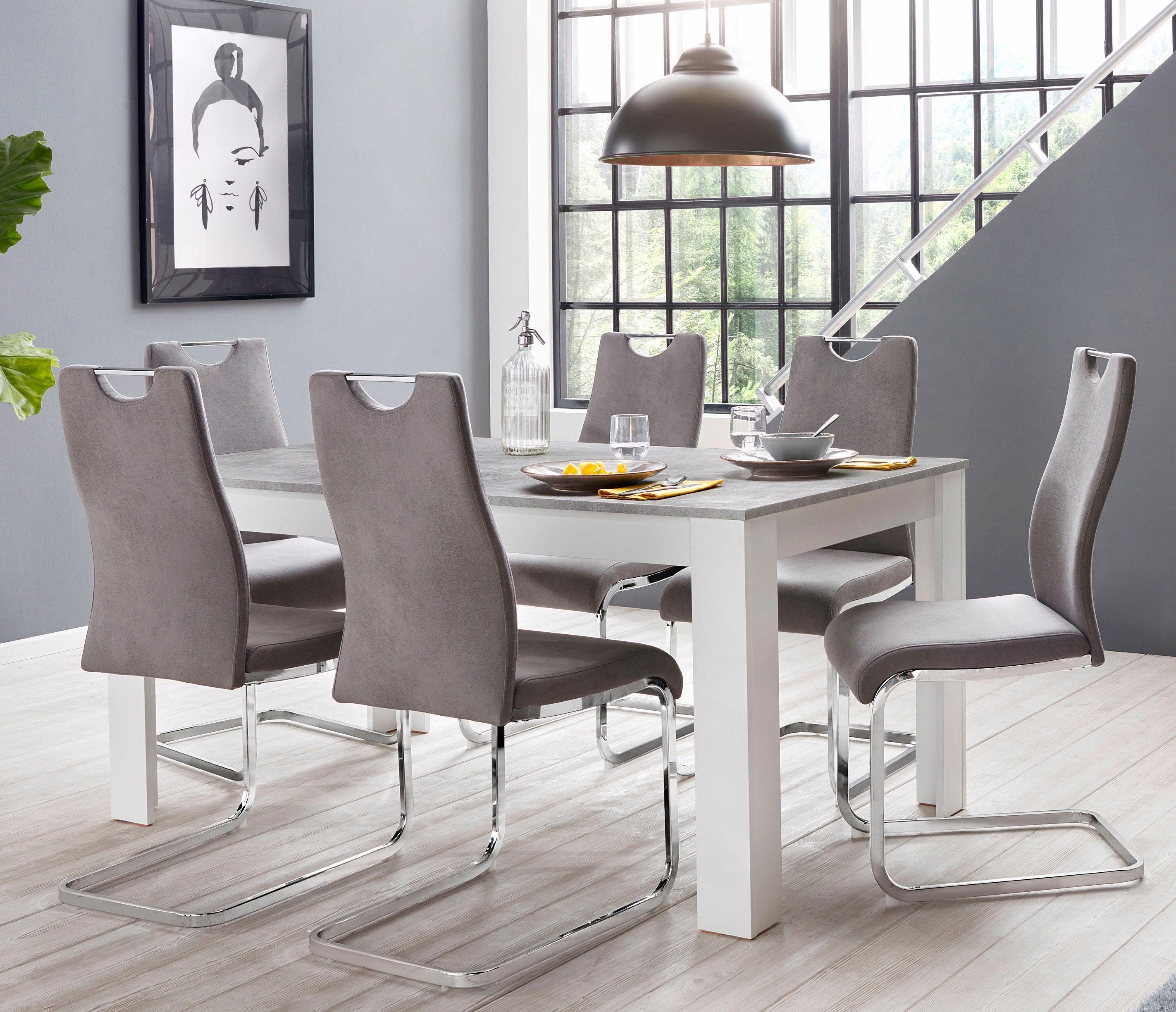 Homexperts Essgruppe Zabona, (Set, 5-tlg), 4 Stühle und 1 Tisch