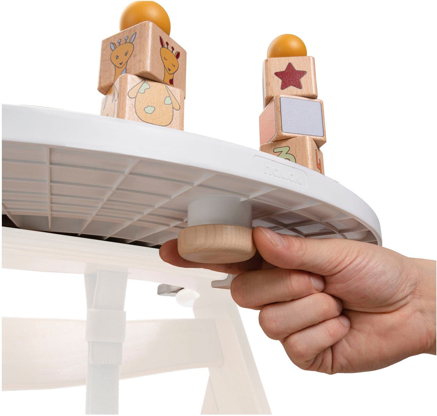 Hauck Hochstuhltablett Alpha Play Sorting Set Giraffe, Holz, Kunststoff, FSC® - schützt Wald - weltweit