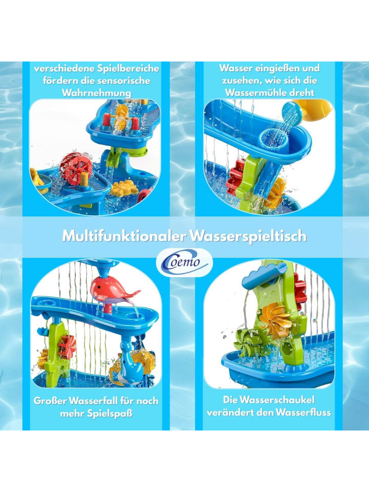 Coemo Wasserspieltisch TOJA Wasserfall in Blau günstig kaufen