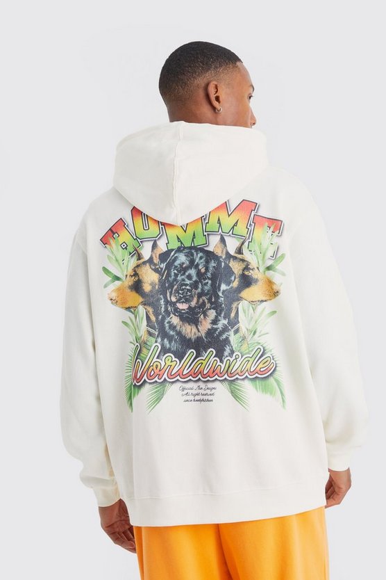 Oversize Hoodie mit Worldwide-Print