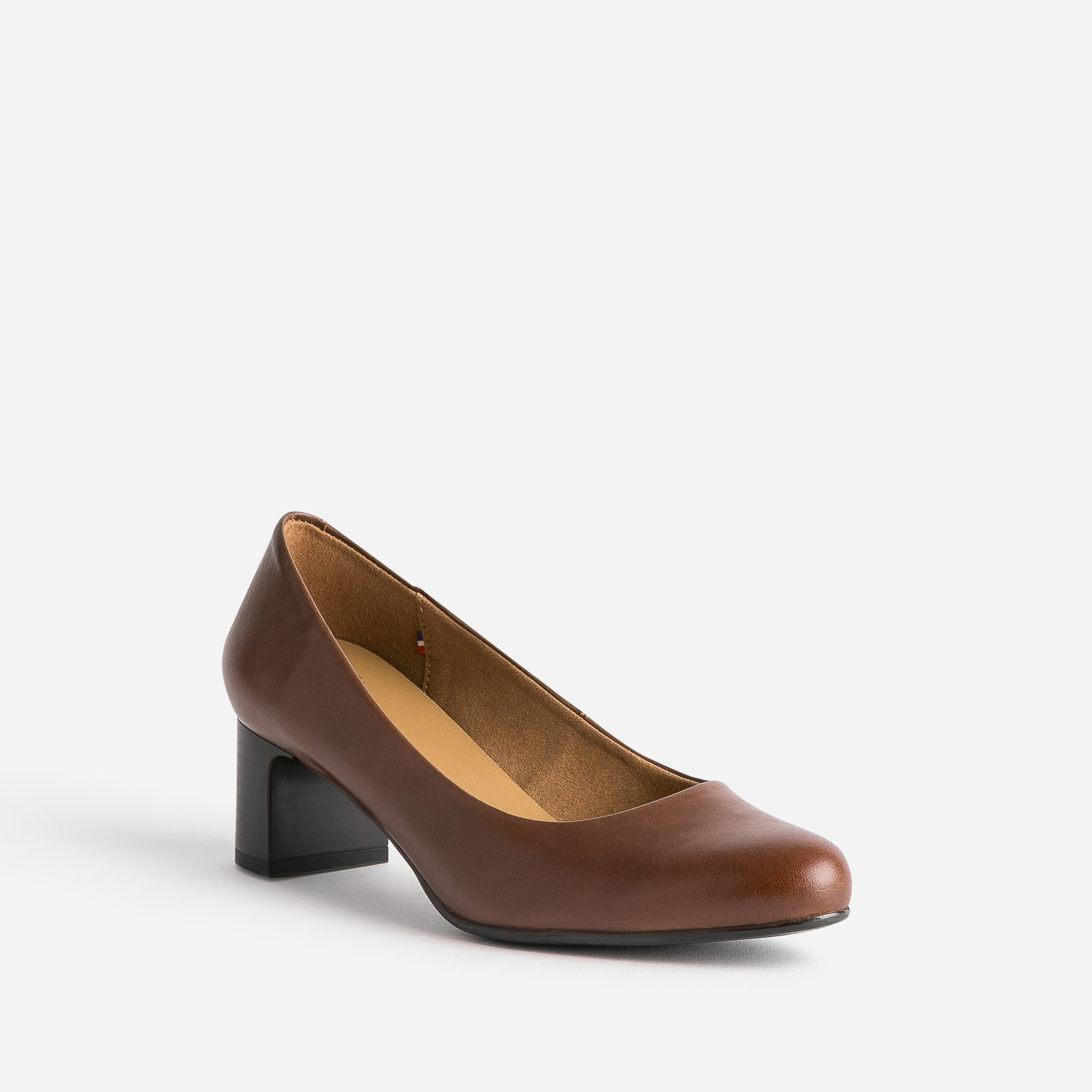 Escarpin en cuir ERAM FLEX cognac