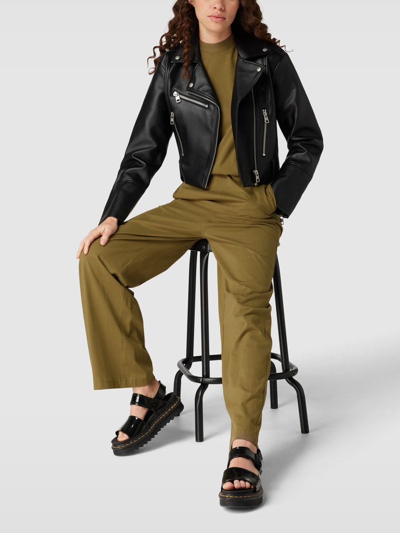 Jumpsuit mit elastischem Bund in olivgrün